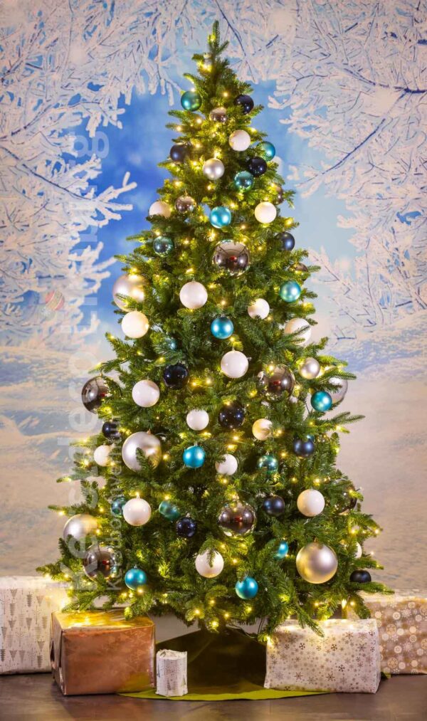 Standaard Kerstboom Aqua / Zilver