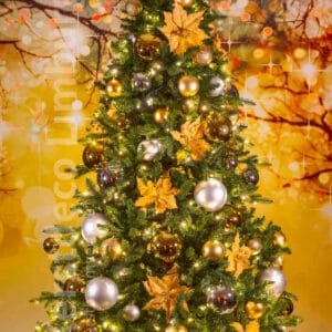 Standaard Kerstboom Goud / Zilver