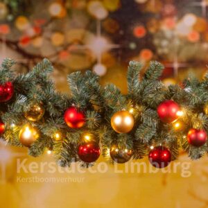 Guirlande met Led Rood / Goud
