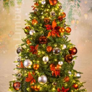 Standaard Kerstboom Zilver / Brons