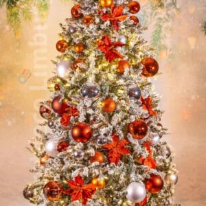 Besneeuwde Kerstboom Zilver / Brons